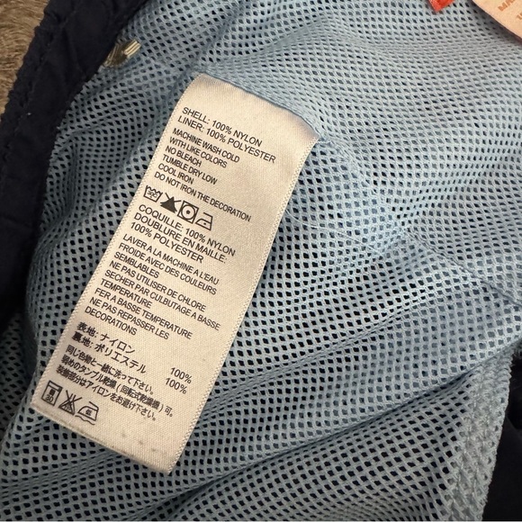 Men's Tommy Bahama Relax Navy Blue Swim Shorts with Orange Accents - Picture 8 of 10